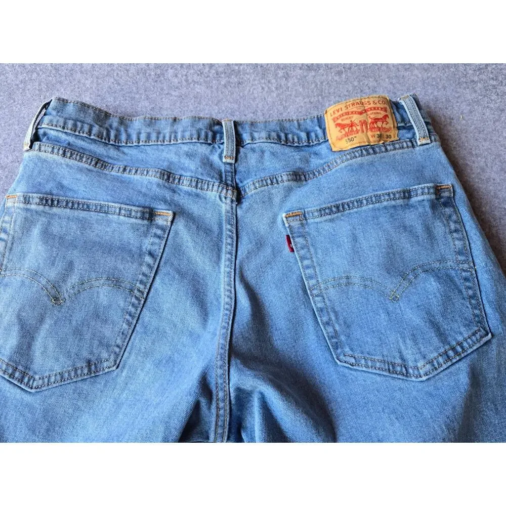 Levi's 550 Jeans Men's Classic Relaxed Fit Straight Cut Medium Wash 34x28.5